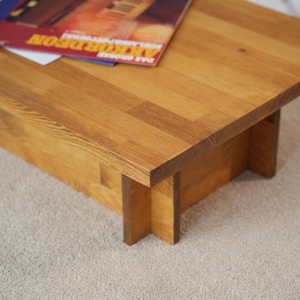 Rectangle Walnut Color Coffee Table, Solid Wood Modern Coffee Table, Mid century modern coffee table, Large coffee table