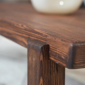 Rectangle Walnut Color Coffee Table, Solid Wood Modern Coffee Table, Mid century modern coffee table, Large coffee table