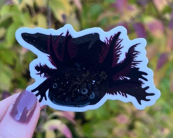 Wild Type Axolotl Sticker, 3", Water Bottle Sticker, Laptop Decal, Cute Animal Sticker, Salamander, Vinyl Sticker