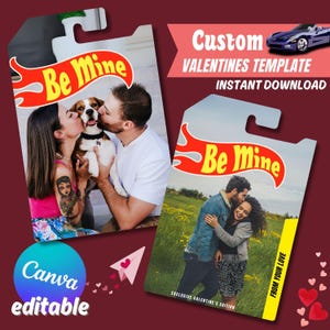 Be Mine Valentine Hot Car Räder Vorlage | Druckbare benutzerdefinierte personalisierte Vday Karte | Digital | Basteln | Leinwand | Bild | Freund | Ehemannliebe