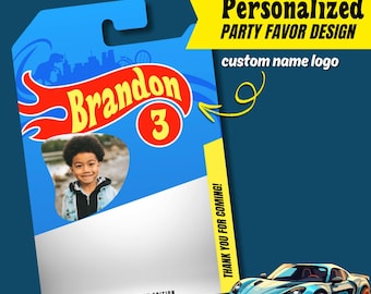 Custom Personalized Hot Car Wheels Party Favors | Printable Party Favors | Birthday Party Template | Fast Toy Cars Theme | DIY