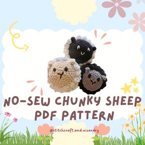 No Sew-Chunky Sheep PDF Crochet Pattern