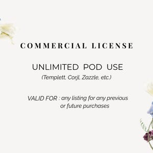 Commercial License – Unlimited POD Use (Corjl, Templett, Zazzle, etc.)
