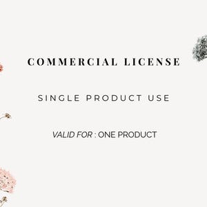 Commercial License : Single Product Use