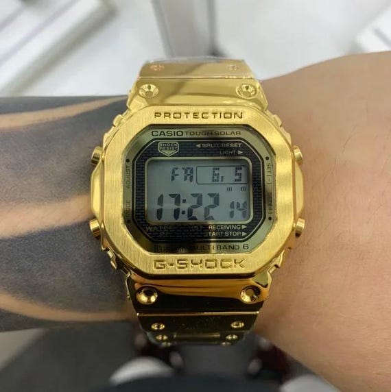 Cas S SHOCK GMW B5000 Modified Watch Gold