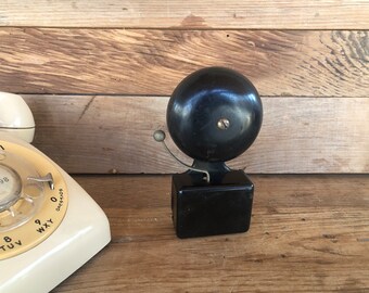 Vintage Metal Telephone Bell Outdoor Ringer - Old Phone Part for Industrial and Office Decor