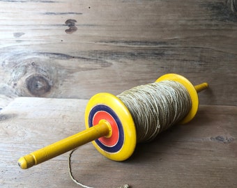 Vintage Kite Spool Wooden String Winder-Children's Toy