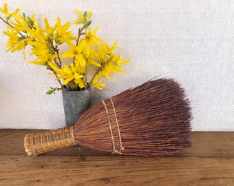 Vintage Whisk Broom - Hand Made at Berea College with Woven Handle