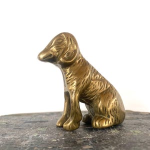 Vintage Brass Puppy Dog - Collectible Animal Figurine