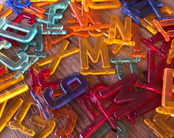 Lot of Vintage Letters and Numbers-Plastic 1 1/2'' Tall