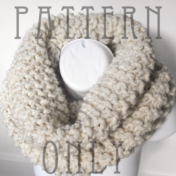 Knit Cowl Pattern - Cowl Knitting Pattern PDF for The DREAMER