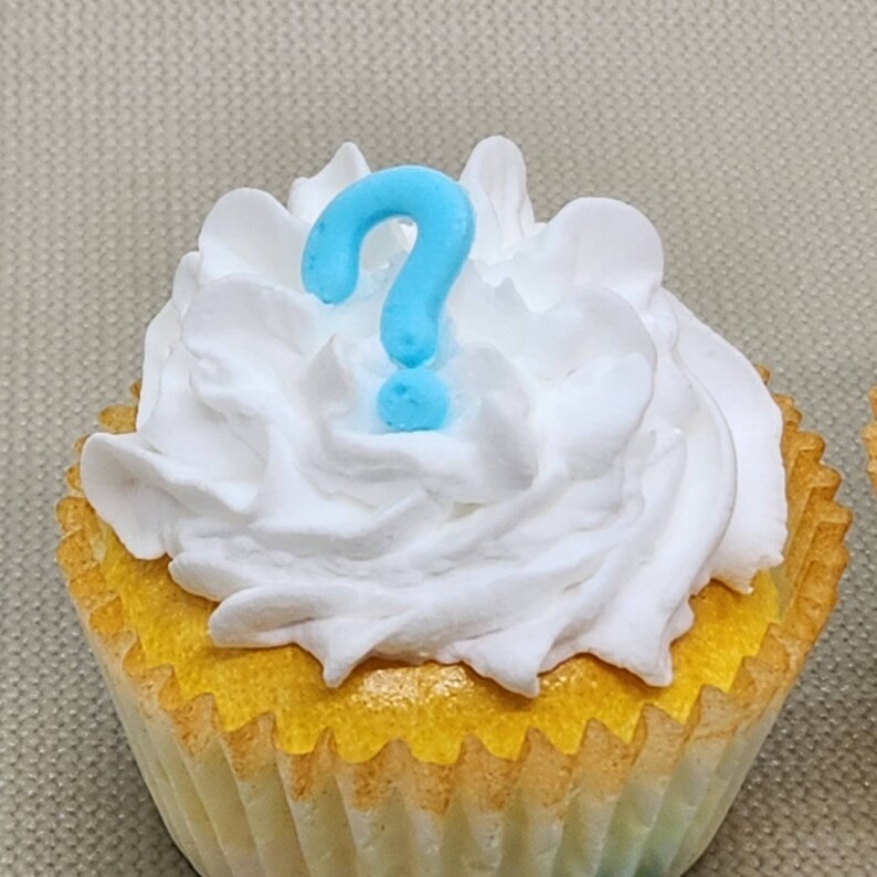 Gender Reveal Question Marks Fondant Cupcake Toppers Cake Etsy