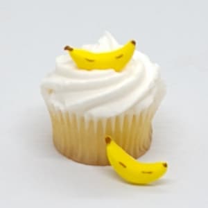 Bananen Banaan Fondant Cupcake Toppers 12 Gele Taartversieringen Eetbaar Fruit Eten Feestje Verjaardag