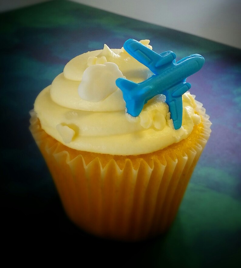 Fondant Airplanes Clouds Edible Cupcake Toppers Cake Etsy