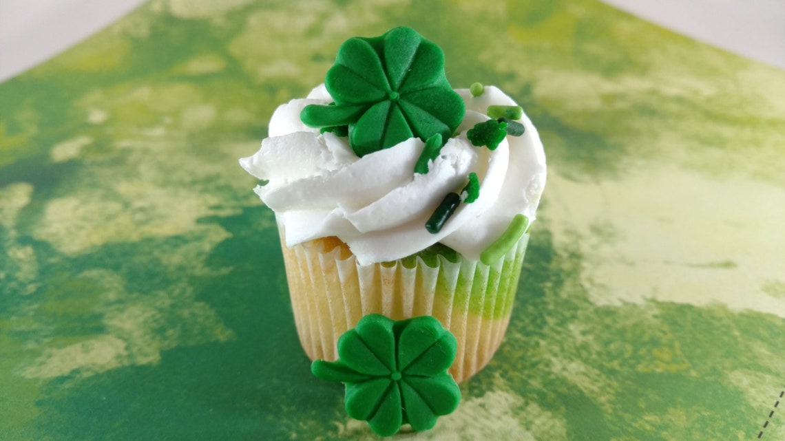 Edible Fondant Four Leaf CloverFondant ShamrockSet of Etsy