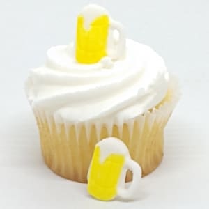 Beer Mug Fondant Cupcake Toppers 12 Cake Decorations Edible Mug Pub Octoberfest Brewery Brew
