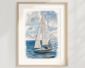 Personalisiertes Boots-Portrait vom Foto: Personalisiertes Segler-Geschenk