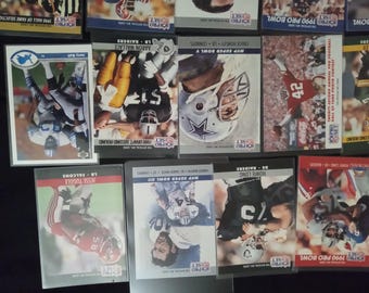 1990-91 NFL Defender Hall of Fame und Rookie Lot von 26