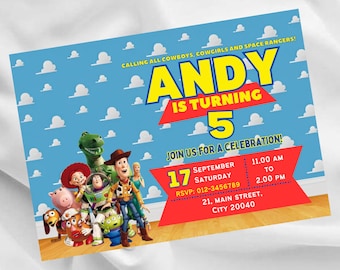 Animated Toy Story Invitation, Toy Story Invitation Card, Toy Story Bday Invitation, Virtual Invitation Toy Story,Toy Story Movie Invitation