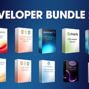Developer Bundle 2.0 Pacchetto con oltre 4500 temi e plugin WordPress / Oltre 1000 HTML, CSS, PHP, Shopify, Magento, app per dispositivi mobili e altro ancora!