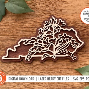 Kentucky Goldenrod SVG | Flower SVG | Laser Cut File | State SVG | Kentucky Ornament | Kentucky Cut File | Glowforge | Cricut | Silhouette