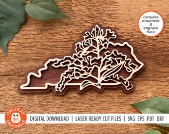 Kentucky Goldenrod Flower SVG: State Ornament Laser Cut File (Digital Download)