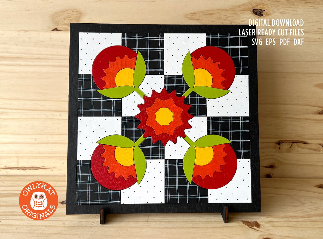 Barn Quilt Svg Applique Quilt Square Quilt Block Svg Appliqué Barn