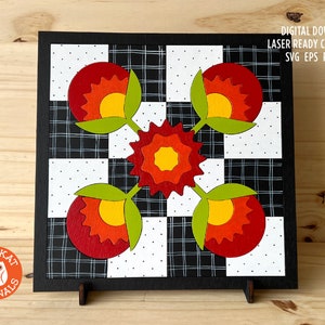 Barn Quilt svg | Applique Quilt Square | Quilt Block svg | Appliqué Barn Quilt Laser Cut svg | Laser svg | Laser Cut File | Glowforge