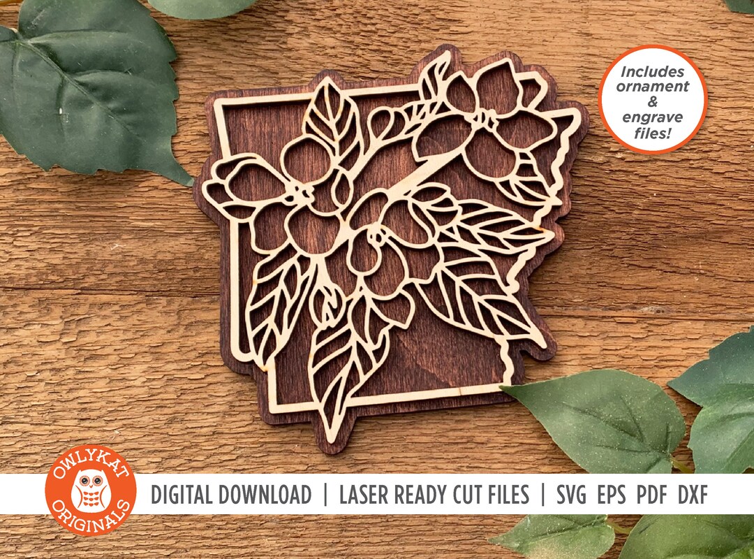 Arkansas Apple Blossom SVG Flower SVG Laser Cut File Arkansas Ornament ...