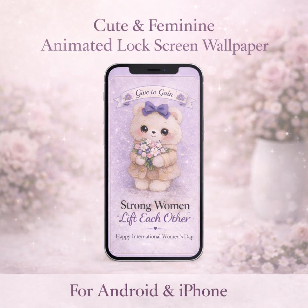 Lumi Animated Lock Screen Wallpaper | Feminine Phone Background for ...