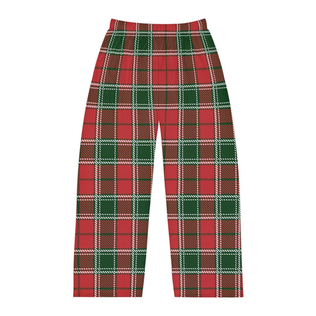 Men's Christmas Plaid Pajama Pants, Red and Green All-over Print ...