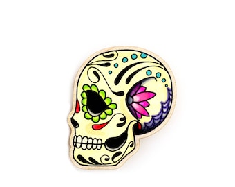 CLEARANCE - Calavera Ring - Dia de los Muertos Adjustable Band - Day of the Dead Sugar Skull