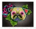 CLEARANCE - Fawn Pug - Day of the Dead Sugar Skull Dog 8' x 10' Art Print 