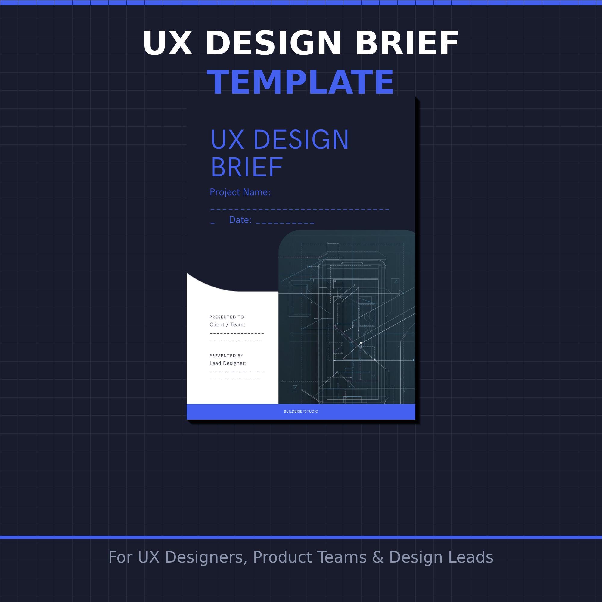 UX Design Brief Template | Figma Designer Client Intake | User Research ...