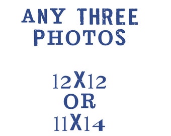 three 11x14 or 12x12 fine art photographs - your choice