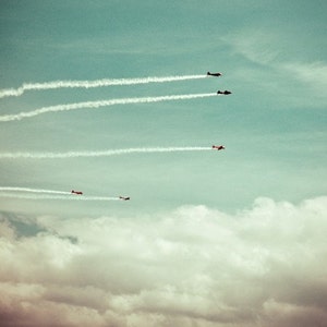 airplane photography / aviation photography, air show, plane, flight, fly, travel / aquamarine, robins egg blue / above the clouds / 8x10
