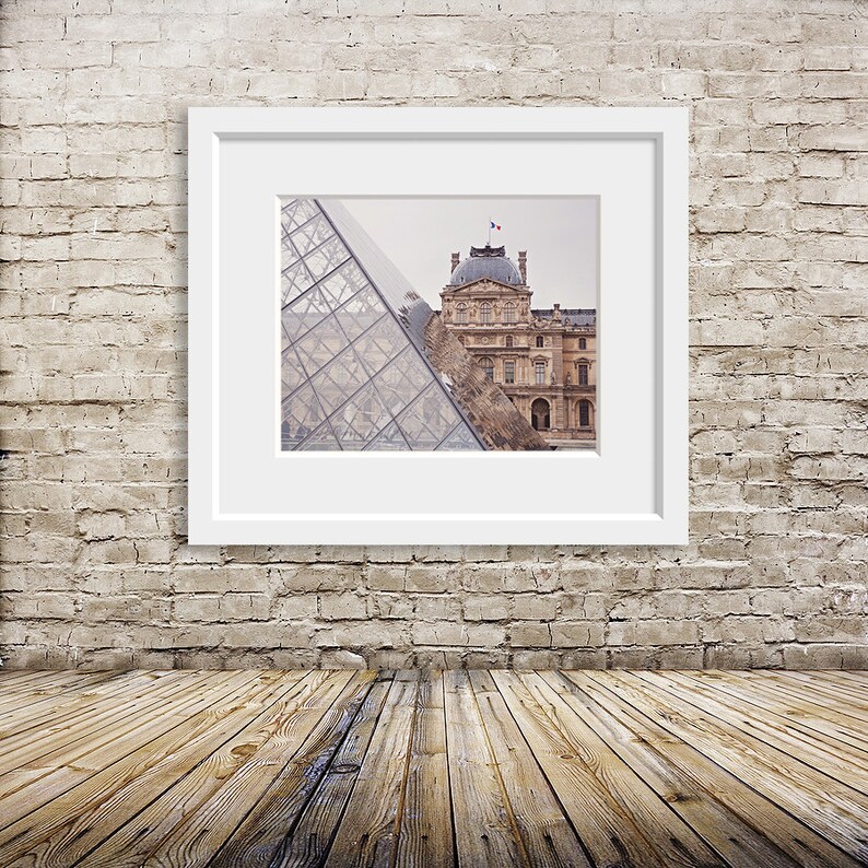 paris travel photography, louvre museum, Musée du Louvre, france, louvre pyramid, french home decor / louvre no. 1 / 8x10 fine art photo image 2