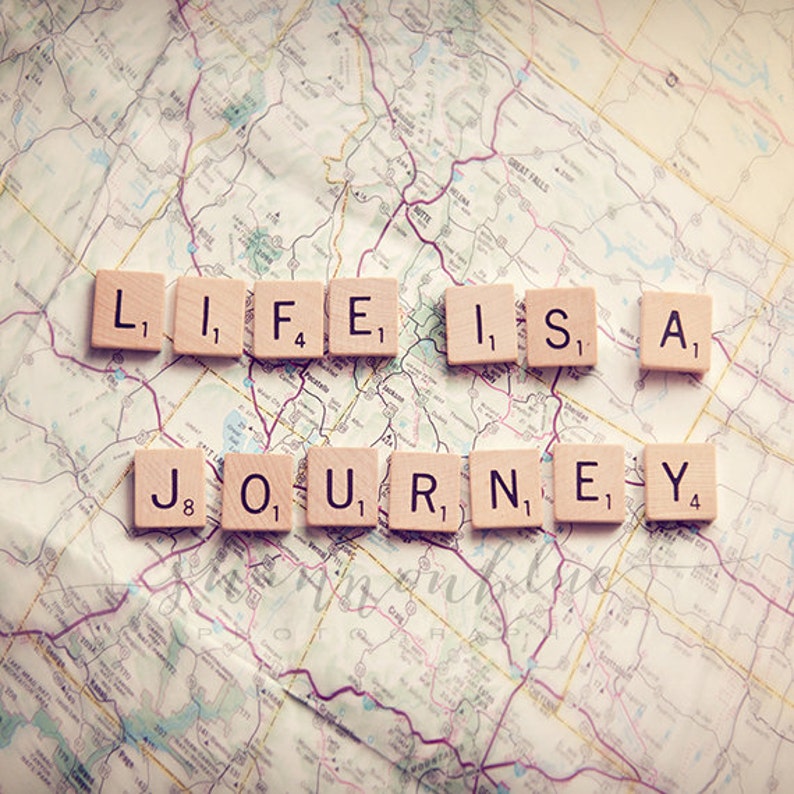 Life Travel Photography / Journey Map Wanderlust Adventure Etsy UK