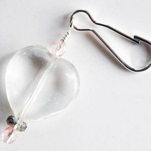 Heart Zipper Pull Choose Your Color, Backpack Charm, Purse Bling image 5