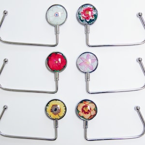 Flower Purse Hanger: Photographic Art Floral Bag Hook