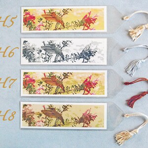 Large Dragonfly, Bird or Flower Bookmarks Set of 3 Your Choice, Photographic Art Nature Bookmarks in Vinyl Sleeves with Tassels image 9