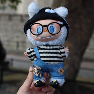 Labubu Denim Set with Shoes and Glasses