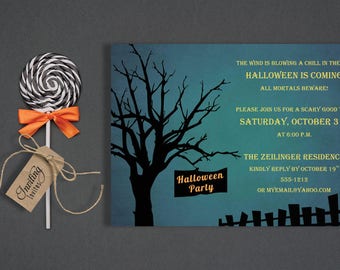 Halloween Invitation, Haunted House Invitation, Invite, Halloween Party Invite,  Halloween for kids, adults, Halloween Birthday, Printable