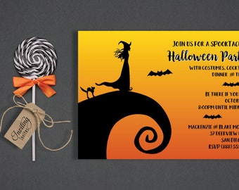Witch Halloween Invitation, Halloween Invite, Costume Party, Kids Halloween Adult Halloween, Annual Halloween Party, Witch, Printable