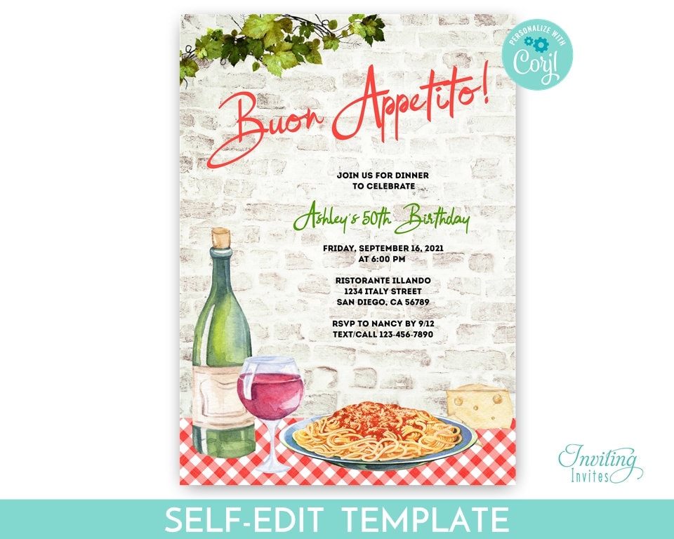 Italian Dinner Party Invitations italian-dinner-party-invitations