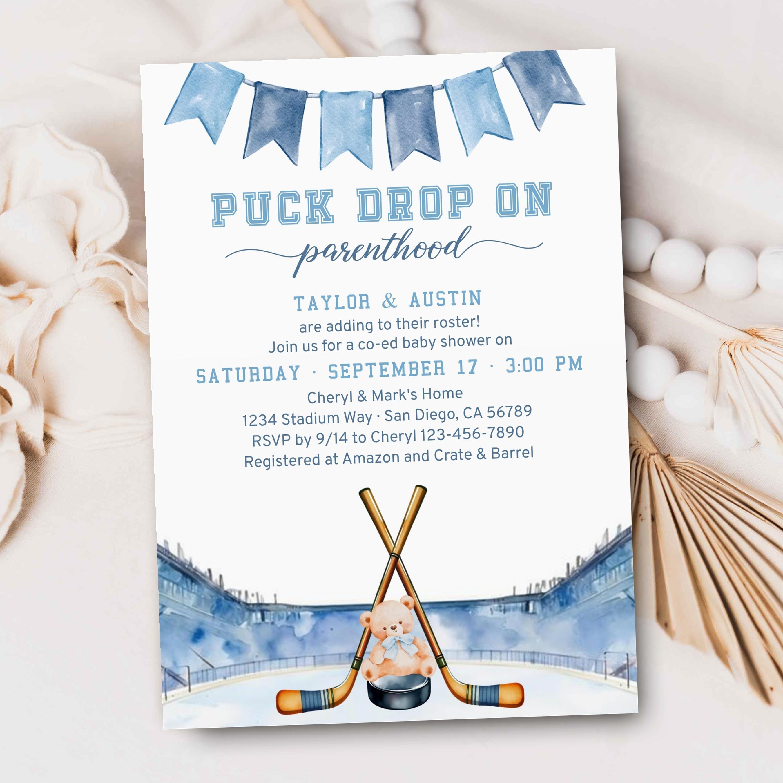 Hockey Shower Invite - Etsy, image size:2700x2700