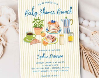 Brunch Baby Shower Invitation | Editable TEMPLATE 599