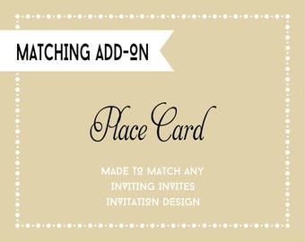 Place Card - Printable Digital File