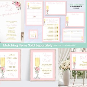 Mimosa Bar Sign 8x10, pink floral, matches Petal and Prosecco Invitation diy EDITABLE PRINTABLE TEMPLATE 138 image 6