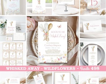 WILDFLOWER Whisked Away Bridal Shower Invitation Set BUNDLE | TEMPLATE 498